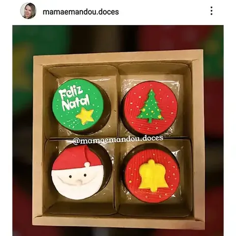 Post de antes do curso, doces embalados em foto simples